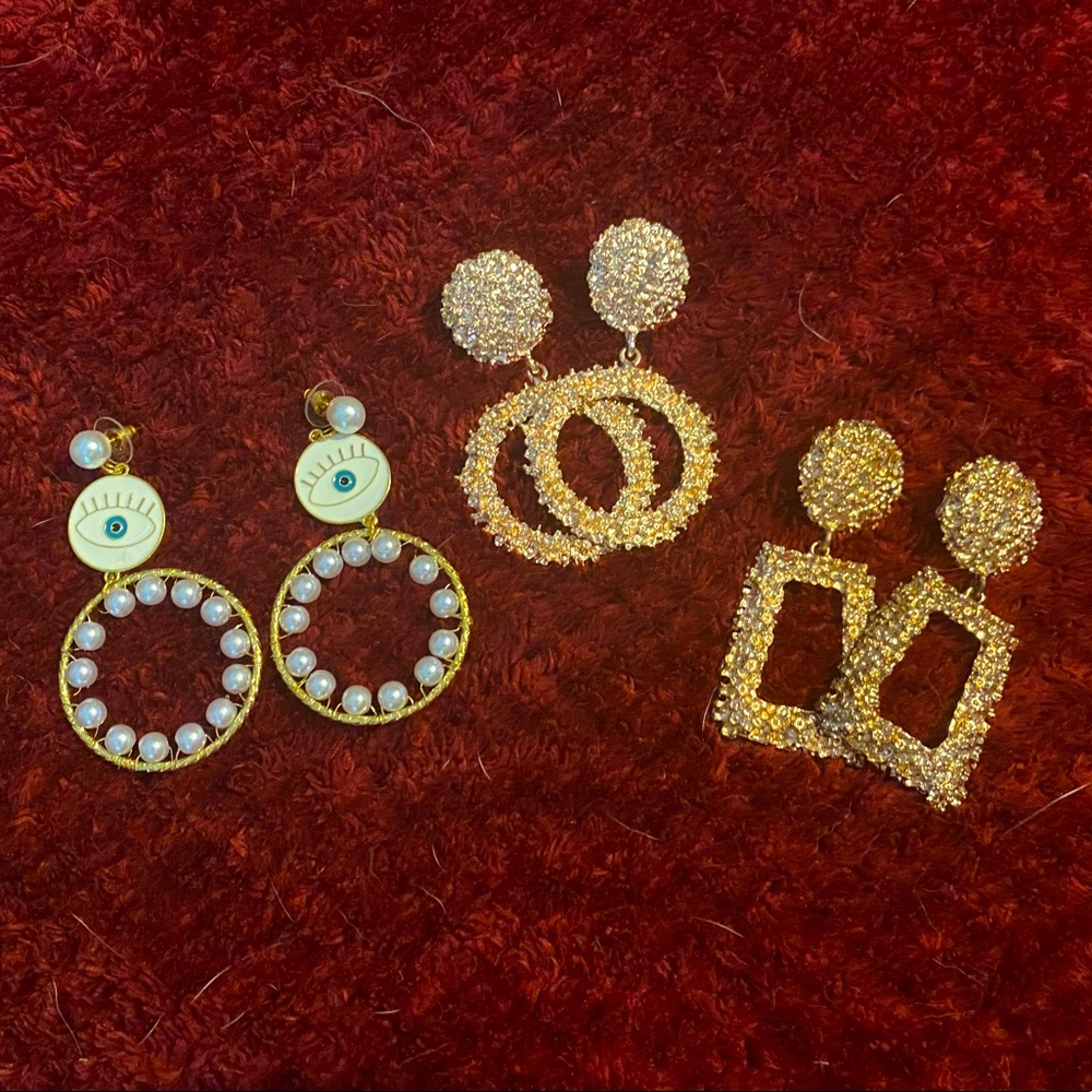 3 pairs of earrings bundle